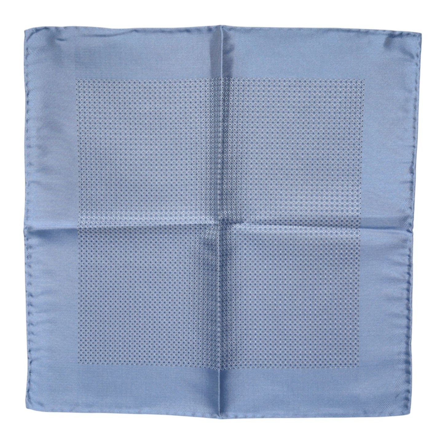 Dolce & Gabbana Light Blue Silk Square Men Foulard Scarf MS7532