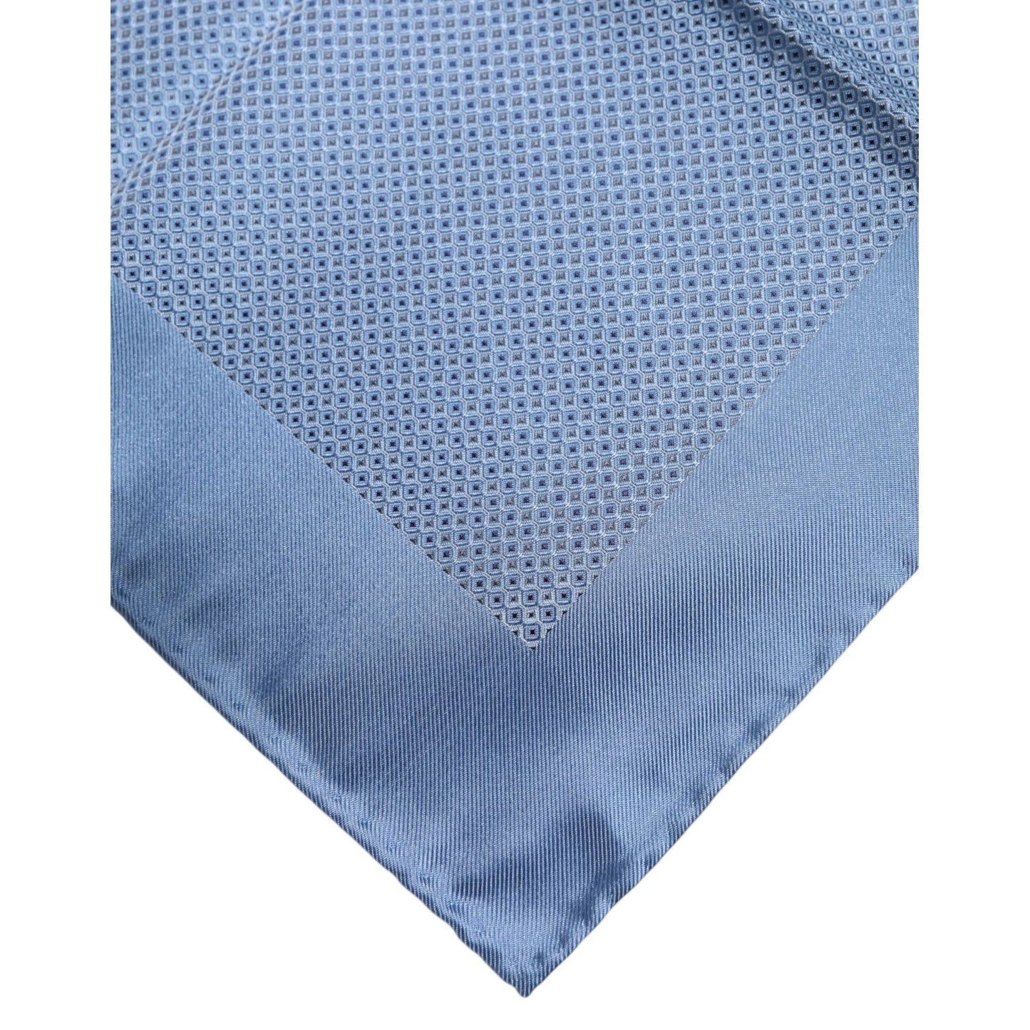 Dolce & Gabbana Light Blue Silk Square Men Foulard Scarf MS7532