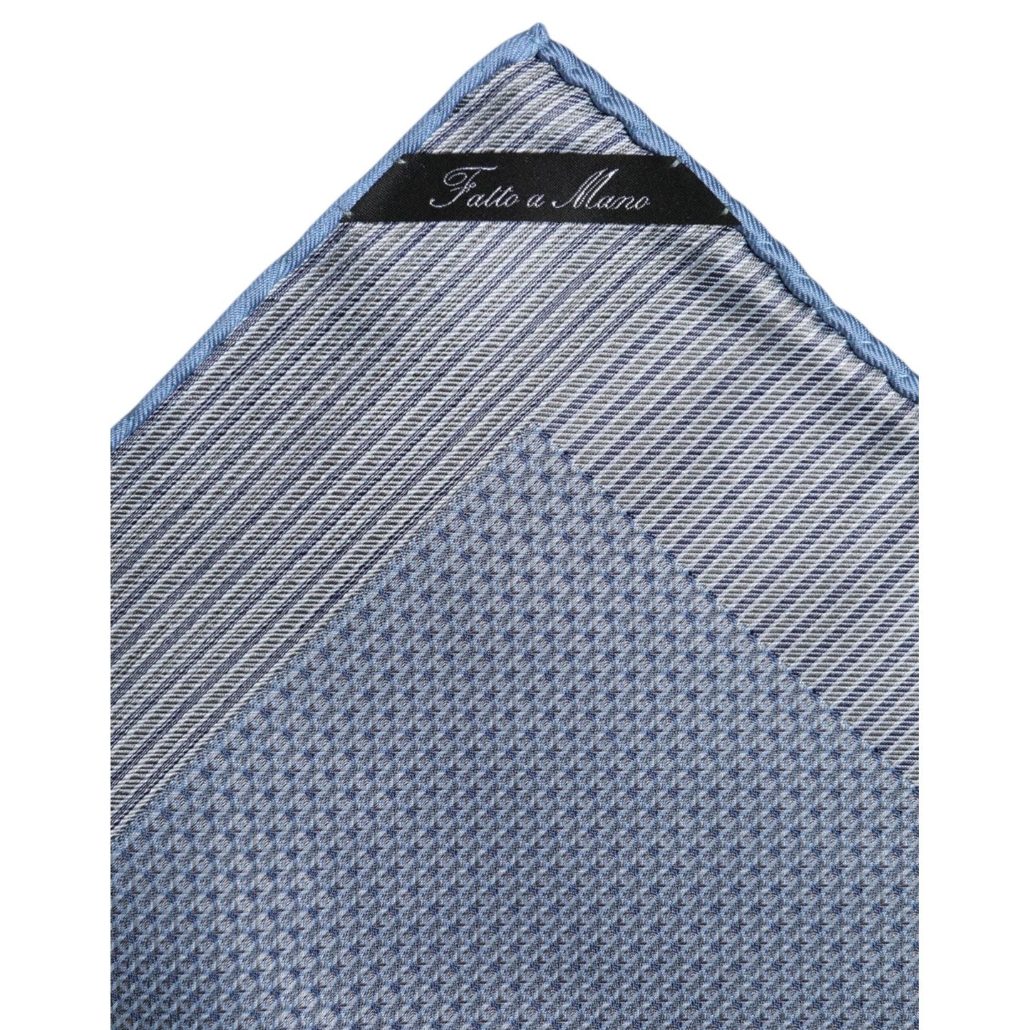 Dolce & Gabbana Light Blue Silk Square Men Foulard Scarf MS7532