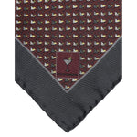 Dolce & Gabbana Maroon Cocktail Silk Square Foulard Scarf MS7538