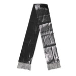 Dolce & Gabbana Metallic Gray Silk Fringes Foulard Scarf