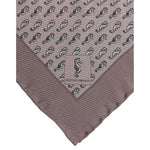 Dolce & Gabbana Brown Sea Horse Silk Square Foulard Scarf MS7548