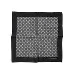 Dolce & Gabbana Black White Patterned Square Foulard Scarf MS7558