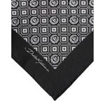 Dolce & Gabbana Black White Patterned Square Foulard Scarf MS7558