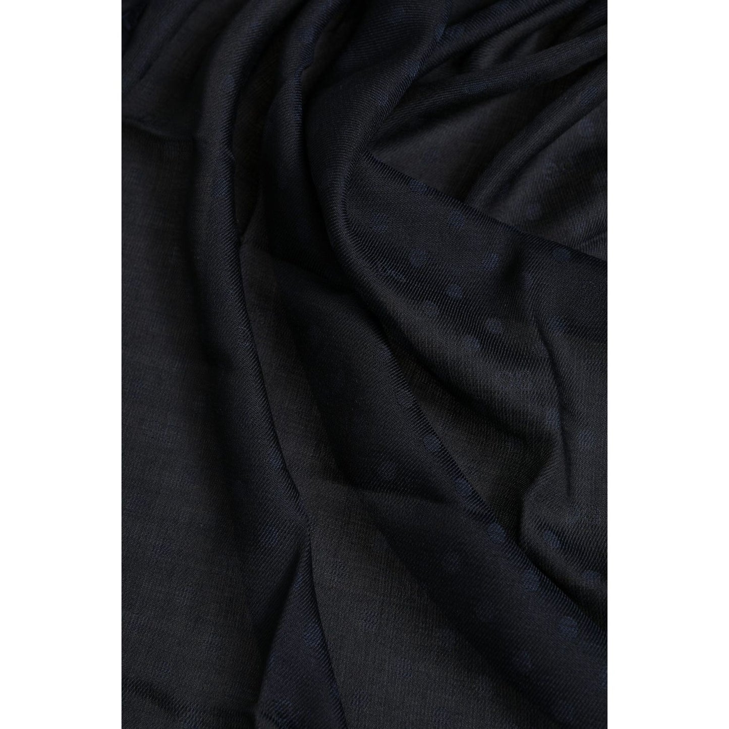 Dolce & Gabbana Black Viscose Fringes Neck Warmer Scarf MS7559