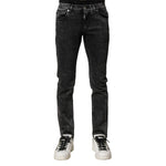 Dolce & Gabbana Black Washed Double Waistband Denim Jeans PAN74876-44