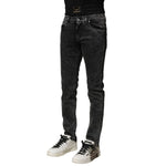 Dolce & Gabbana Black Washed Double Waistband Denim Jeans PAN74876-44
