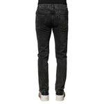 Dolce & Gabbana Black Washed Double Waistband Denim Jeans PAN74876-44
