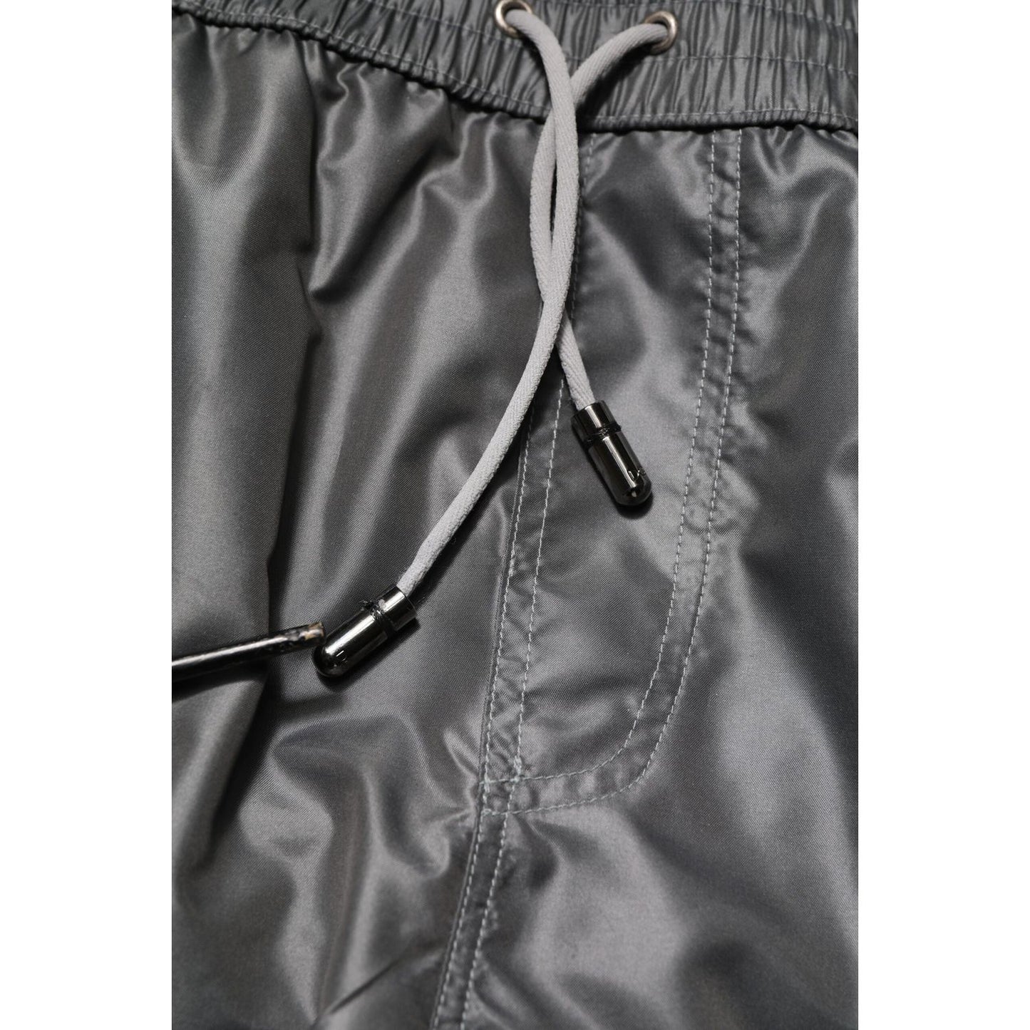 Dolce & Gabbana Gray Polyester Mid Waist Casual Bermuda Shorts