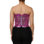 Dolce & Gabbana Pink Bustier Sleeveless Corset Blouse Top