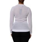 Dolce & Gabbana White Round Neck Long Sleeves Pullover Top