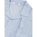 Gran Sasso Blue Linen And Cotton Shortsleeve GR-447967320013813-IT50 | L