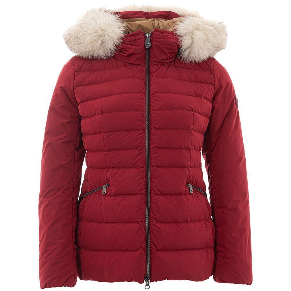 Peuterey Bordeaux Polyester Jackets & Coat PE-361966720011036-IT42|M