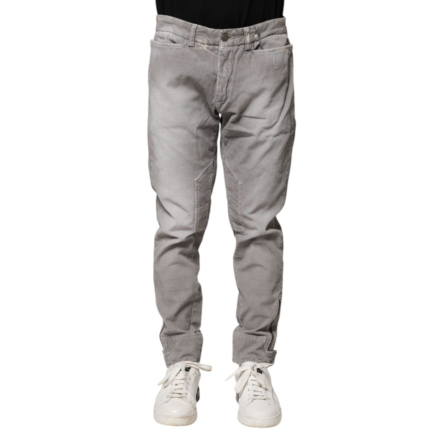 Balmain Light Gray Washed Skinny Fit Men Denim Jeans