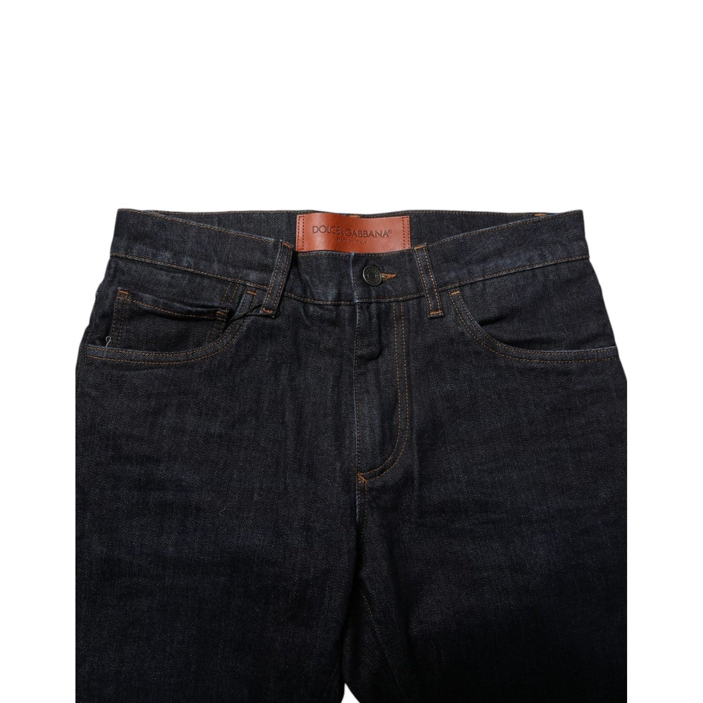 Dolce & Gabbana Black Cotton Skinny Denim Men Jeans PAN74792-46