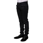 Dolce & Gabbana Black Cotton Skinny Mid Waist Pants PAN74885-44