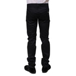 Dolce & Gabbana Black Cotton Skinny Mid Waist Pants PAN74885-44