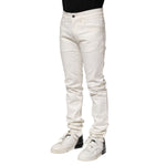 Dolce & Gabbana White Cotton Skinny Men Denim Jeans PAN75215-44