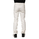 Dolce & Gabbana White Cotton Skinny Men Denim Jeans PAN75215-44