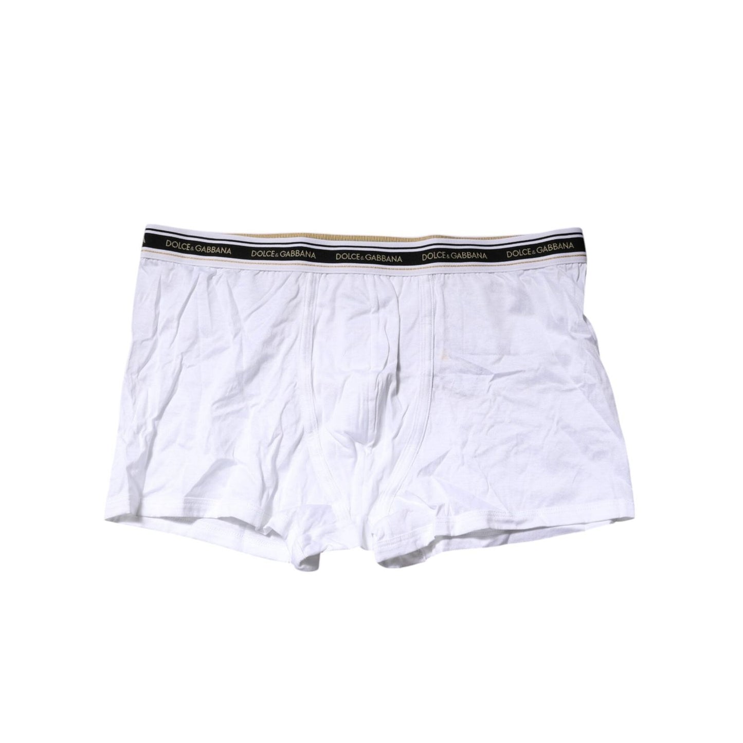 Dolce & Gabbana White Cotton Stretch Regular Boxer Underwear BIK1569-7