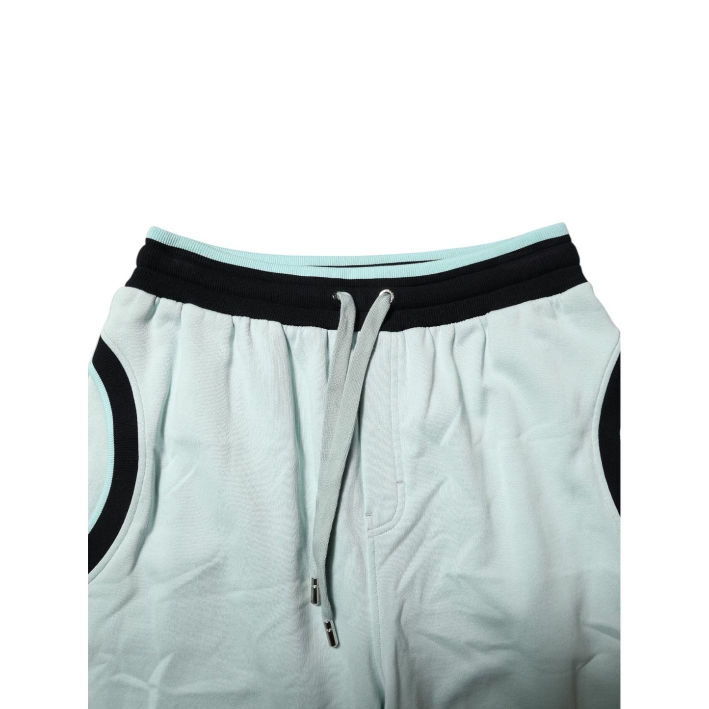 Dolce & Gabbana Light Green Cotton Men Jogger Sweatpants Pants