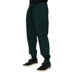 Dolce & Gabbana Green Logo Print Jogger Men Sweatpants Pants