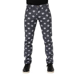Dolce & Gabbana Dark Gray Logo Cotton Skinny Slim Denim Jeans