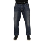 Dolce & Gabbana Blue Cotton Logo Plaque Slim Denim Jeans PAN76355-60