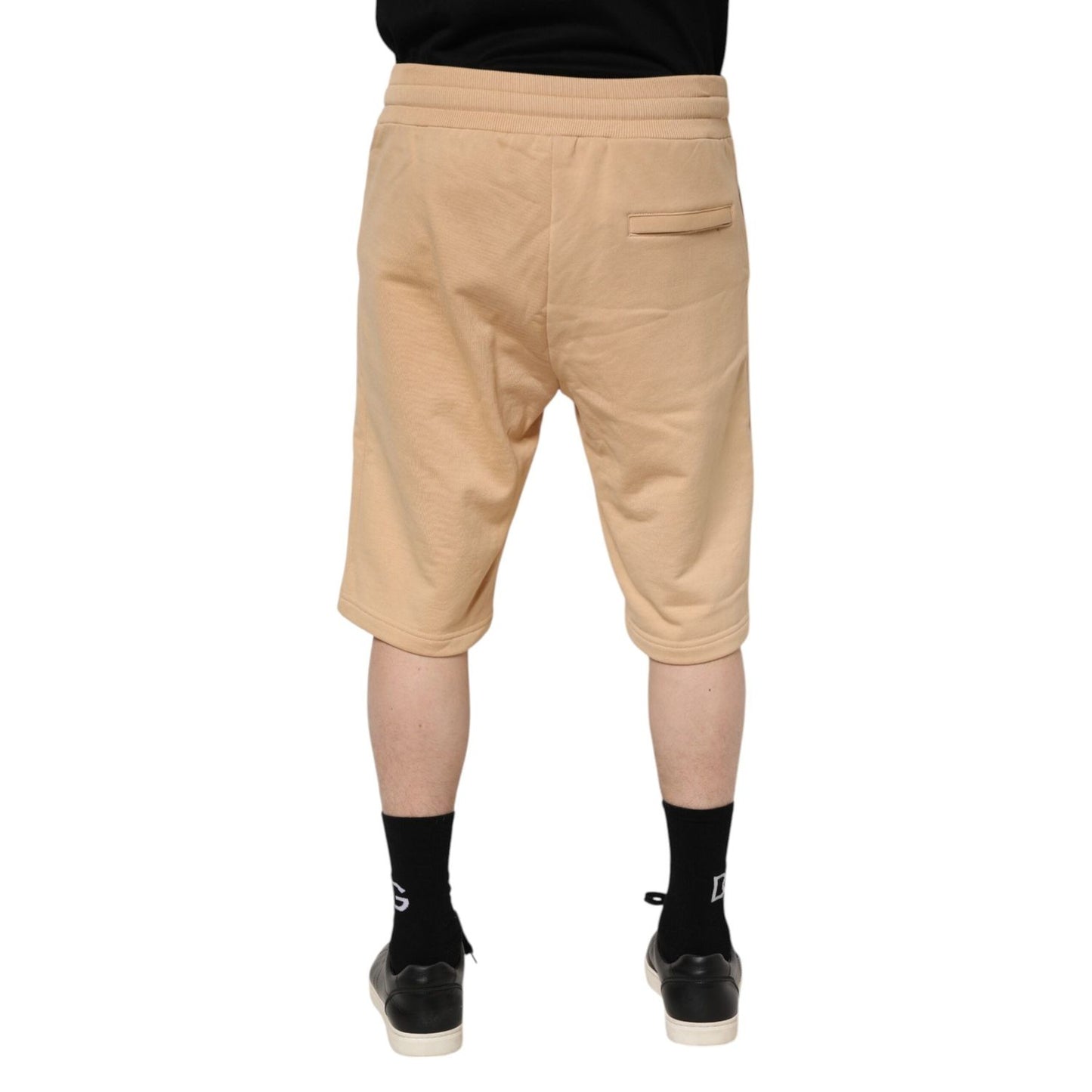 Dolce & Gabbana Yellow Cotton Men Bermuda Sweatshorts Shorts PAN76246-48
