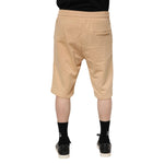 Dolce & Gabbana Yellow Cotton Men Bermuda Sweatshorts Shorts PAN76246-48