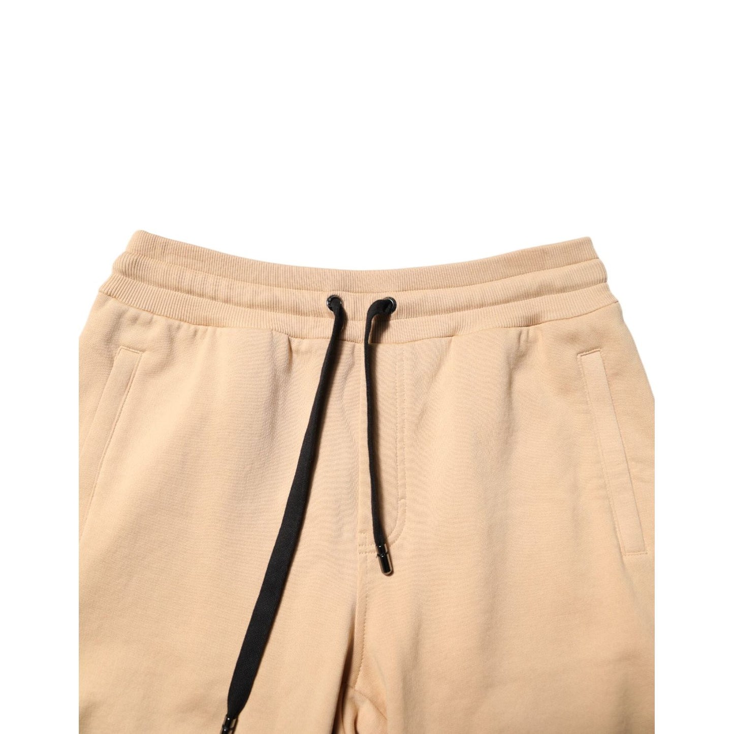 Dolce & Gabbana Yellow Cotton Men Bermuda Sweatshorts Shorts PAN76246-48