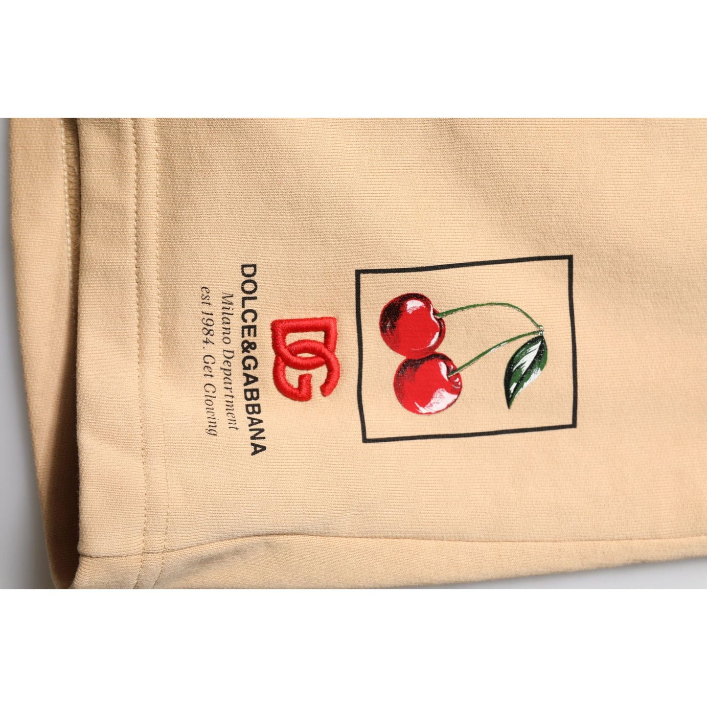 Dolce & Gabbana Yellow Cotton Men Bermuda Sweatshorts Shorts PAN76246-48