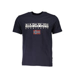 Napapijri Blue Cotton T-Shirt NA-25112-M
