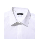Dolce & Gabbana White Cotton GOLD Dress Formal Shirt TSH90571-42