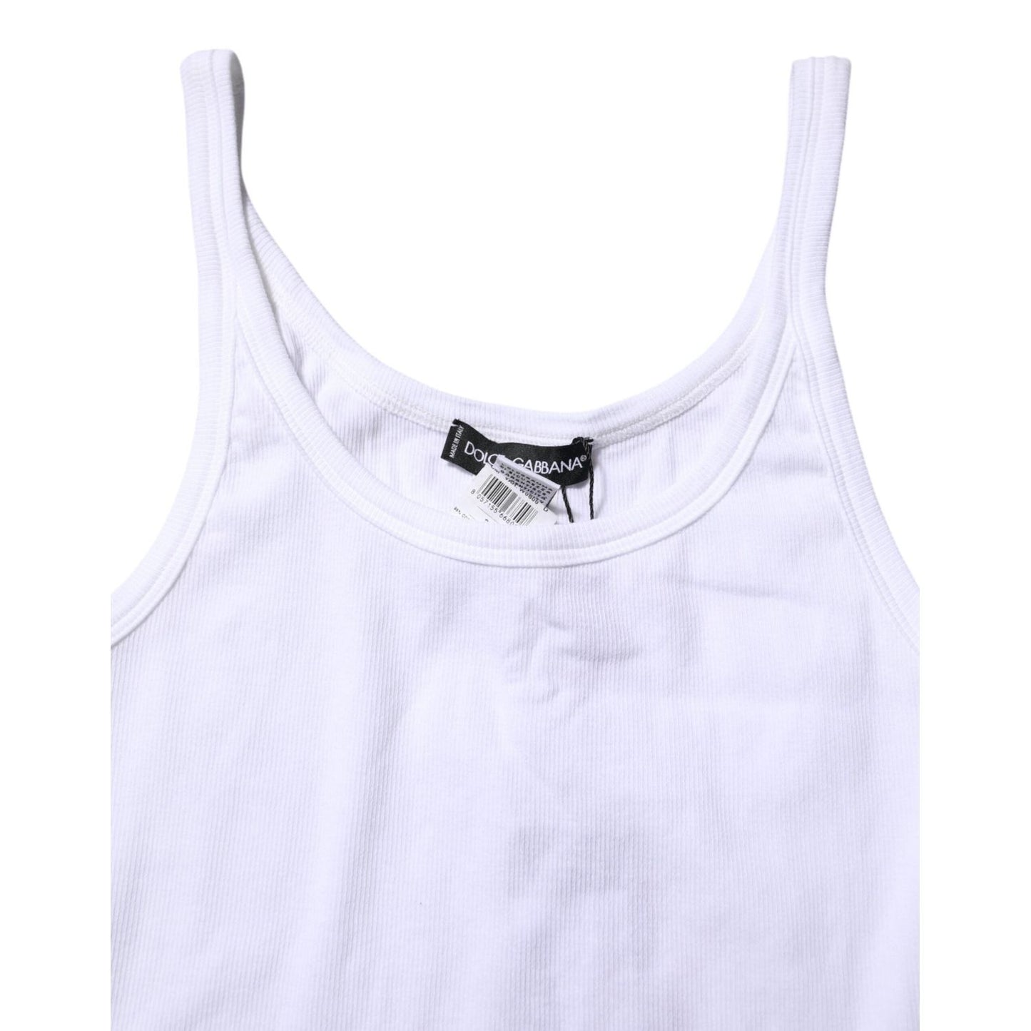 Dolce & Gabbana White Sleeveless Round Neck Men Tank T-shirt TSH906951-2