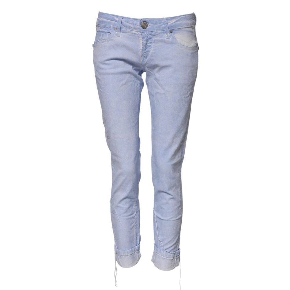 Acht Light Blue Cotton Slim Fit Denim Low Waist Denim Jeans PAN71833-26