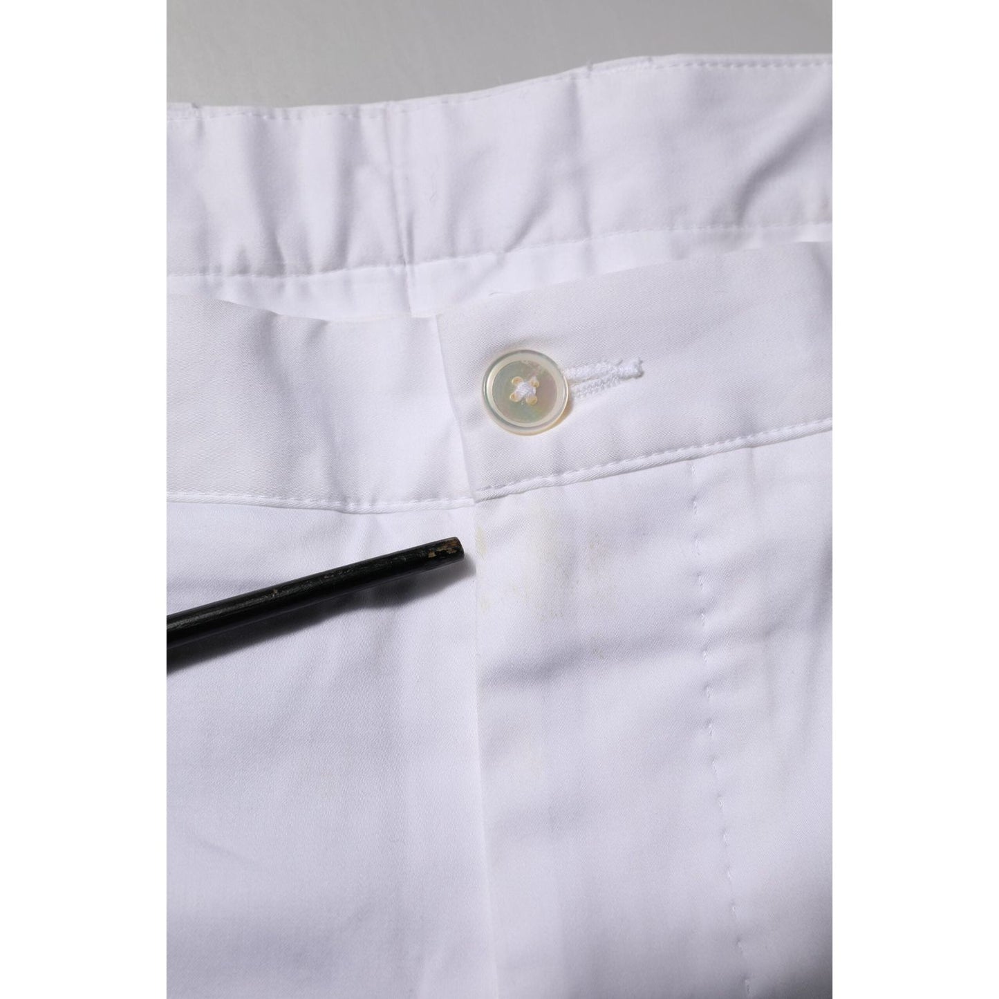 Dolce & Gabbana White Chinos Cotton Stretch Casual Shorts PAN76394-58