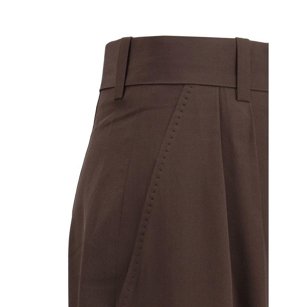 Petar Petrov Silk Pants PE-S25P7DARKBROWN-IT36 | XS