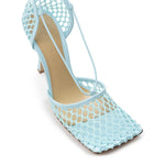Bottega Veneta Blue Fabric And Leather Sandal BO-935520051436-EU39.5/US9.5