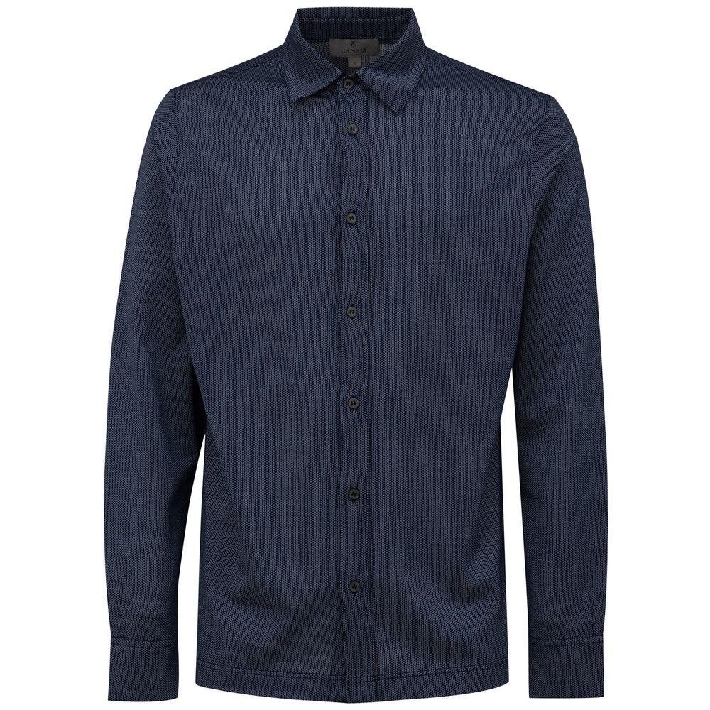 Canali Blue Cotton Shirt CA-8502673-IT50 | L