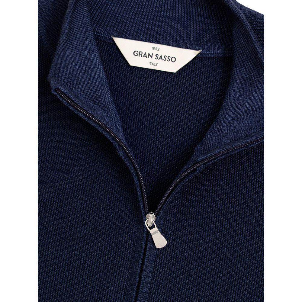 Gran Sasso Blue Wool T-Shirt