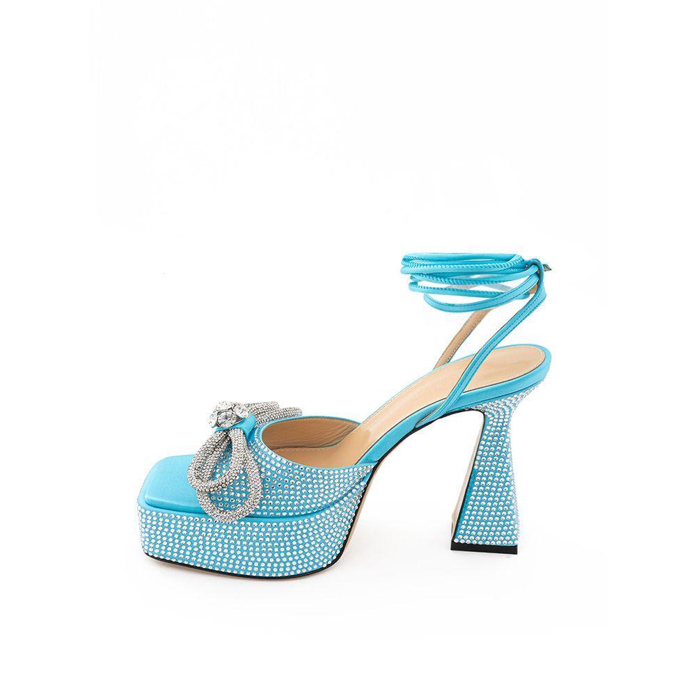 MACH & MACH Blue Leather Platform MA-408167320013813-EU38/US8