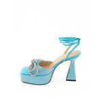 MACH & MACH Blue Leather Platform MA-408167320013813-EU38/US8