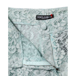Dolce & Gabbana Mint Green Cotton Floral Lace Trousers Pants PAN75578-40