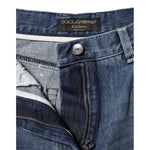Dolce & Gabbana Blue Cotton High Waist Wide Leg Denim Jeans PAN75621-36
