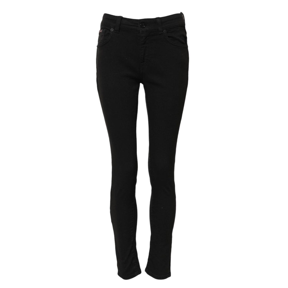 Dolce & Gabbana Black Cotton Skinny Mid Waist Denim Jeans PAN75945-38