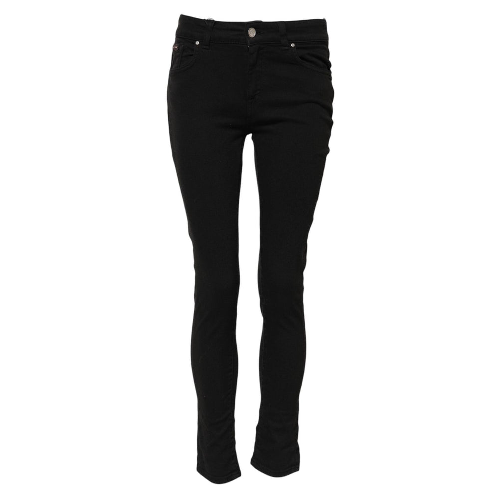 Dolce & Gabbana Black Cotton Skinny Mid Waist Denim Jeans PAN75952-38
