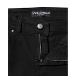 Dolce & Gabbana Black Cotton Skinny Mid Waist Denim Jeans PAN75952-38