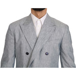 Dolce & Gabbana Blue Flax NAPOLI Jacket Coat Blazer JKT2368-48