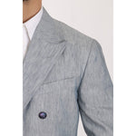 Dolce & Gabbana Blue Flax NAPOLI Jacket Coat Blazer JKT2368-48
